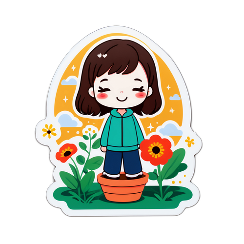 김금순의 따뜻한 감정을 담은 스티커