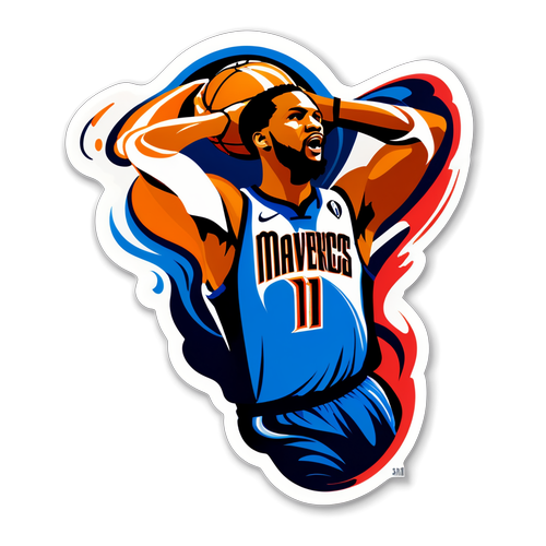 Sticker ng Dallas Mavericks sa Likod ng mga Kulay ng Trail Blazers