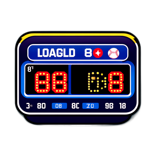 Masayang Sticker na may Scoreboard ng MLB