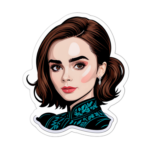 Stijlvolle afbeelding van Lily Collins