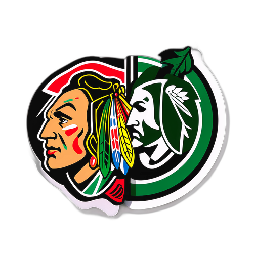 Blackhawks vs Jets Rivalry Sticker