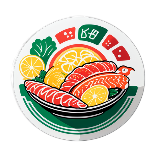 大阪の名物料理ステッカー