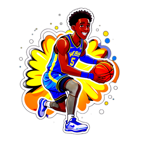 Masiglang Sticker ni RJ Barrett na Nagdribble ng Basketball