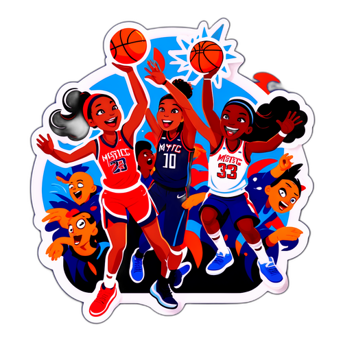 Enerhikong Larawan ng Laban ng Basketball ng Mystics at Dream