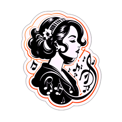 Sticker de Marixa Balli con estética retro