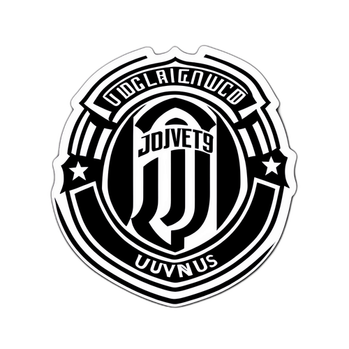 Stylisches Juventus-Sticker mit Vereinslogo