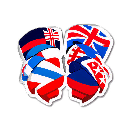 Sticker na Nagdiriwang ng Rivalry ng Serbia at England