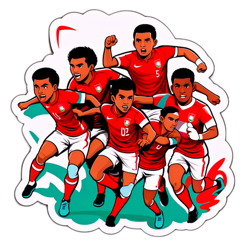 ทีมฟุตบอล U23 อินโดนีเซียทำลายการป้องกันของฝ่ายตรงข้าม