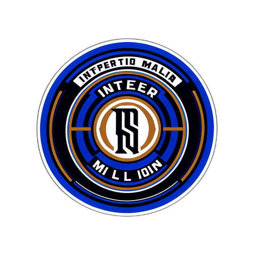 Sticker die de geest van Inter Milan vastlegt