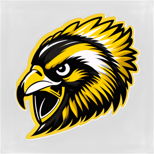 Unleash the Power: Iowa Football's Fierce Hawk Sticker Will Ignite Your Team Spirit!