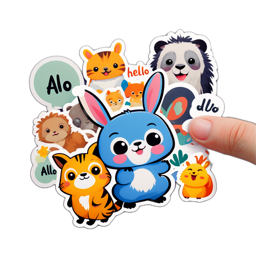 Stiker Lucu 'Alo' dari Hewan Imut