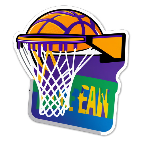 Sticker Bola Keranjang - Lakers Nation