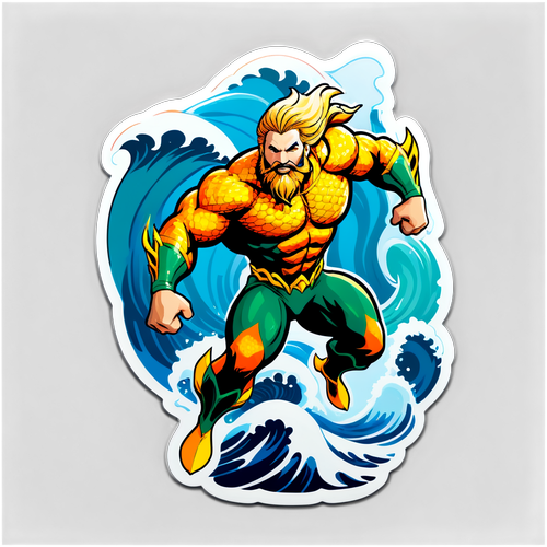 Adesivo avventuroso di Aquaman