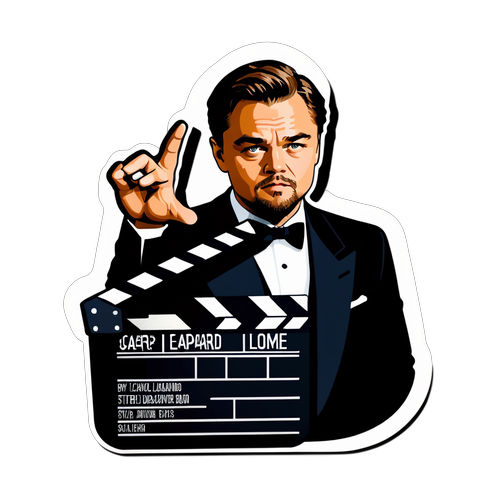 Leonardo DiCaprio: En Kæmpe Filmlegende Indfanget i Et Fantastisk Klistermærke!