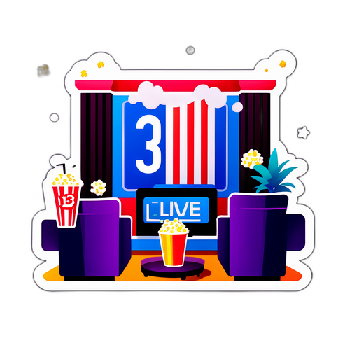 חדר מדיה אופנתי עם שידור חי של ערוץ 13