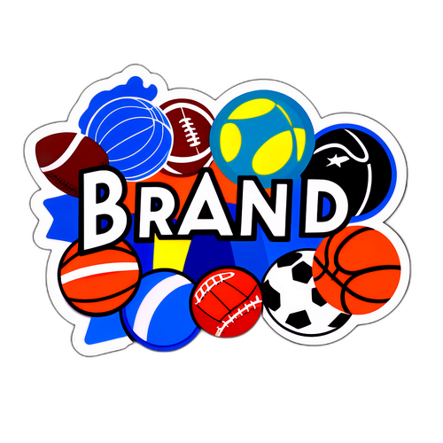 Diseño de un sticker con la palabra 'Brand'