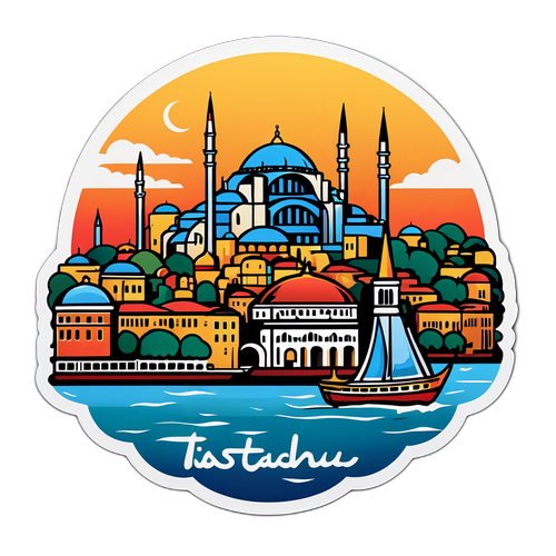 Rappresentazione artistica dello skyline di Istanbul