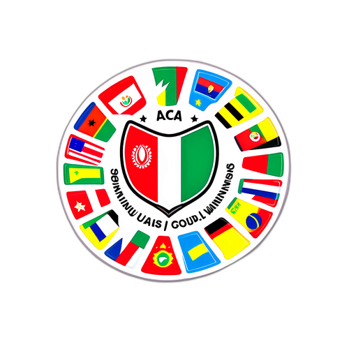 AFCON-teemasticker eri maiden voittajajoukkueista