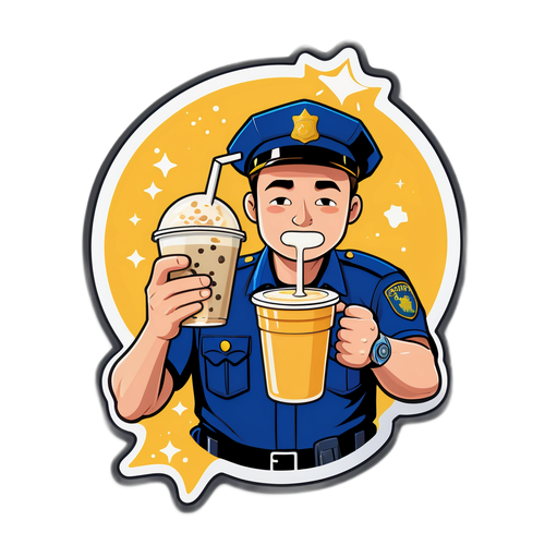 幽默的警察与奶茶