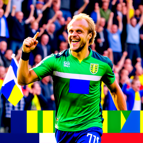 Teemu Pukki juhlii maalia hymy kasvoillaan