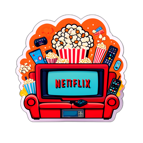 Logo ng Netflix na may Retro na Elemento