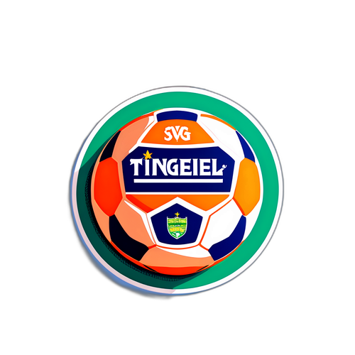 Pelota de fútbol con logos de Tigre y Banfield