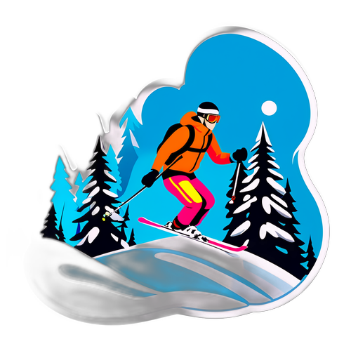 Шерегеш: лыжник на склоне