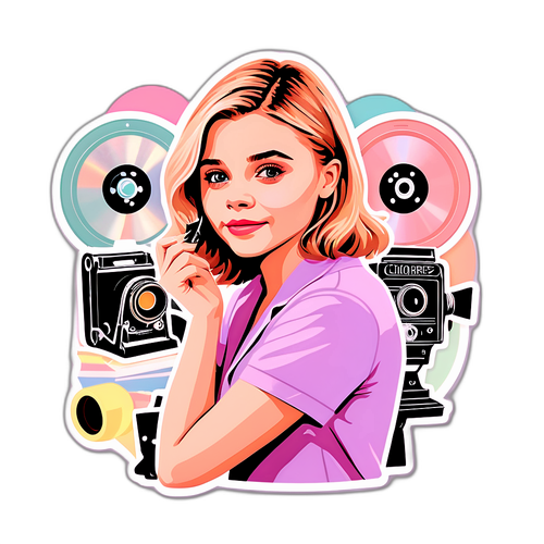 Chloe Grace Moretz dengan Reels Film Vintage