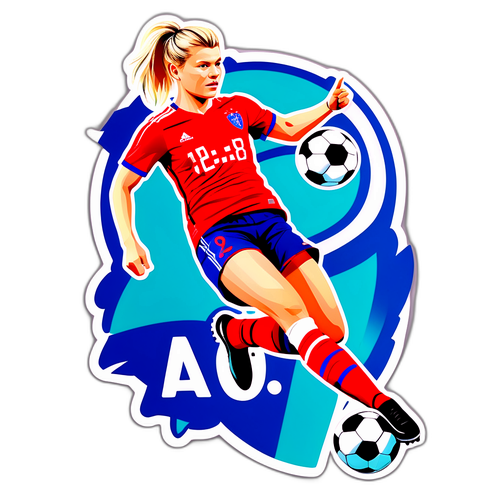 Stilig klistremerke av Andrine Hegerberg