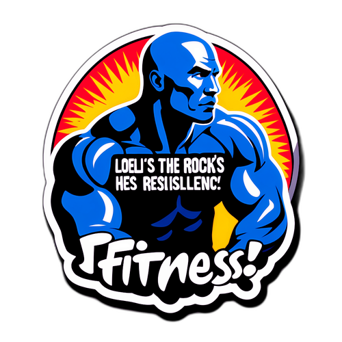 Silhouette a lui The Rock și citat inspirațional