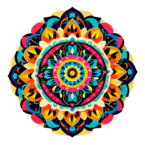 Intricate Mandala Design with Geometric Patterns
