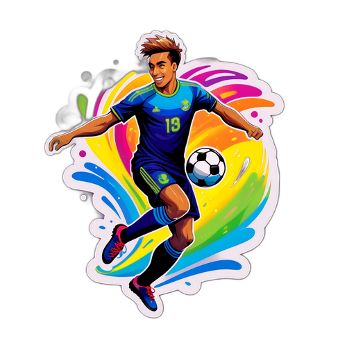 Sticker piłkarza inspirowany Kiwior