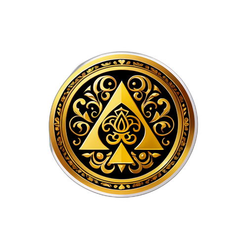 Modern Altın Sembol Sticker Tasarımı