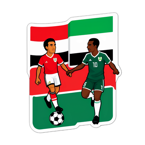 สติกเกอร์การแข่งขันฟุตบอลระหว่างอียิปต์และไนจีเรีย
