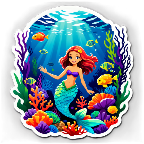 Magical Underwater Mermaid Scene