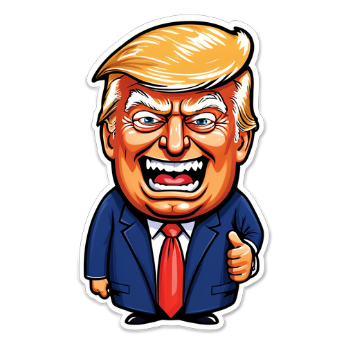 Vtipná karikatura Donalda Trumpa
