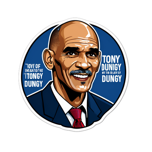 Inspirational Sticker of Tony Dungy