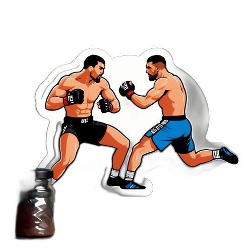 Scène captivante d'un combat UFC