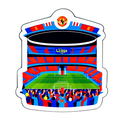 Arenă plină de suporteri cântând pentru 'Liga I'