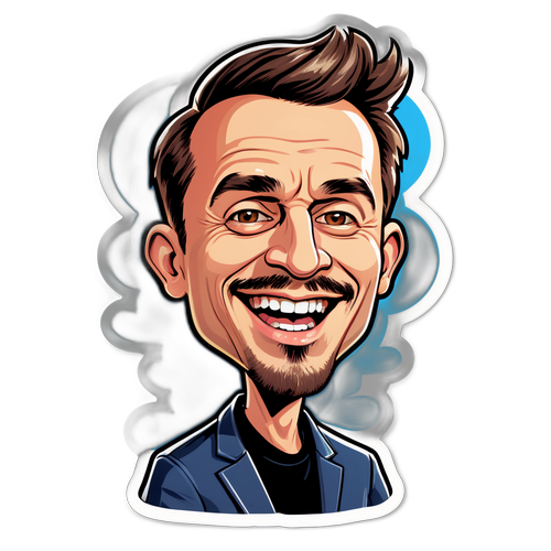 Autocollant de Clément Viktorovitch en caricature