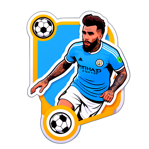 Stiker Vintage Nicolás Otamendi
