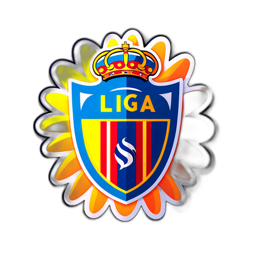 La Liga Logo Sticker in de Wolken