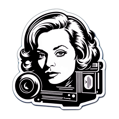 Entwurf eines stilisierten Porträts von Hildegard Knef