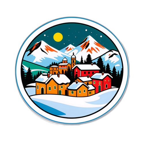 Winter Italiaans Dorp