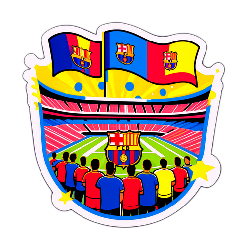 Sticker meci fotbal Barcelona - Como