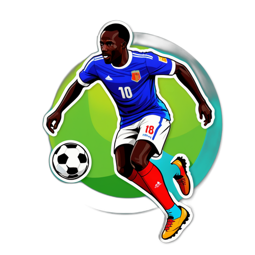 Stiker Energetik Malick Thiaw dengan Bola Sepak