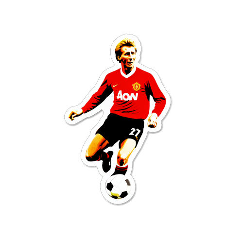 Retro klistermärke av Denis Law