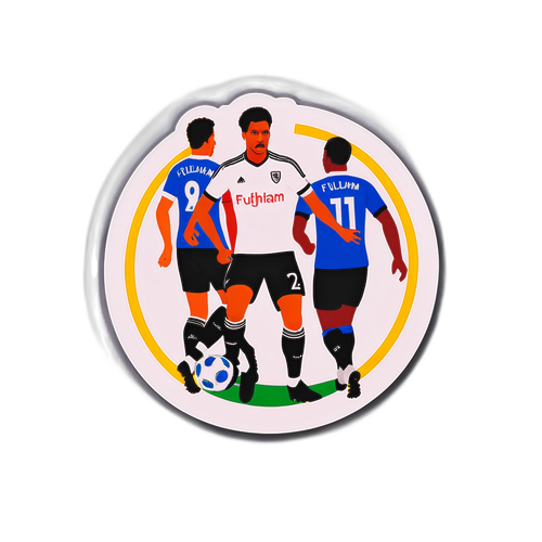 Adhesiv cu scena de fotbal de la Fulham