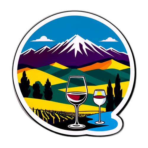 Paisaje de Mendoza con Vino
