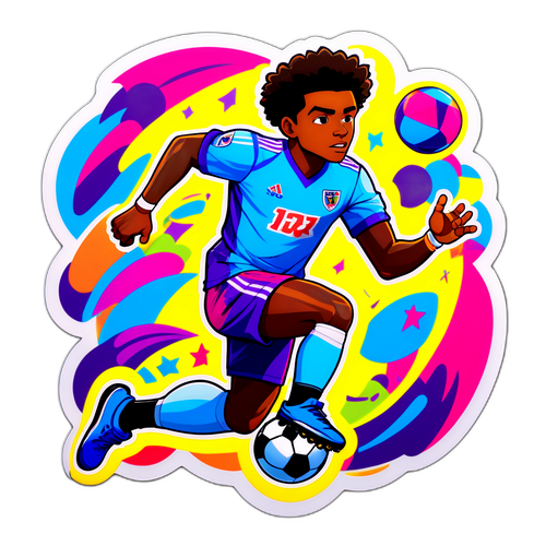 Pestrá nálepka s Nico Williamsem